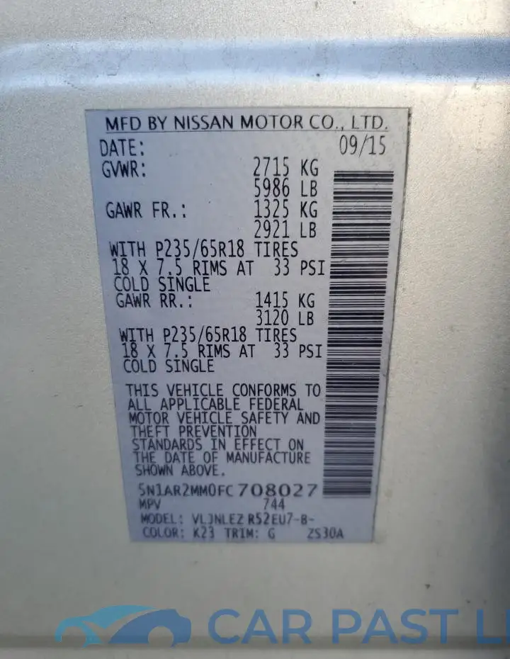 5N1AR2MM0FC708027# 13