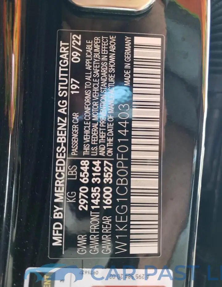 W1KEG1CB0PF014403# 12