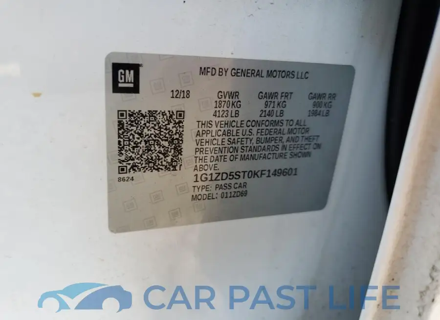 1G1ZD5ST0KF149601# 12