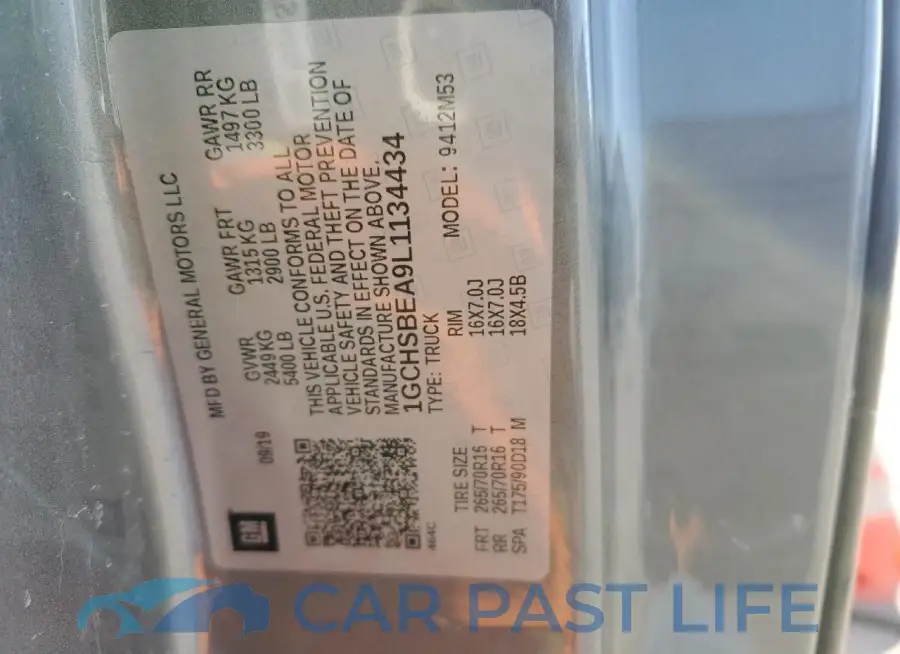 1GCHSBEA9L1134434# 12