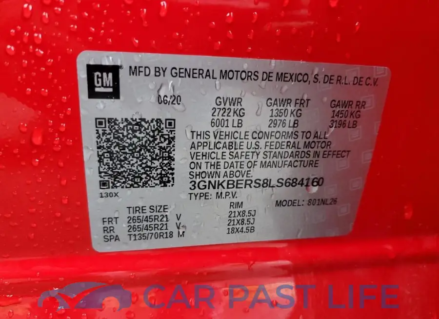 3GNKBERS8LS684160# 12