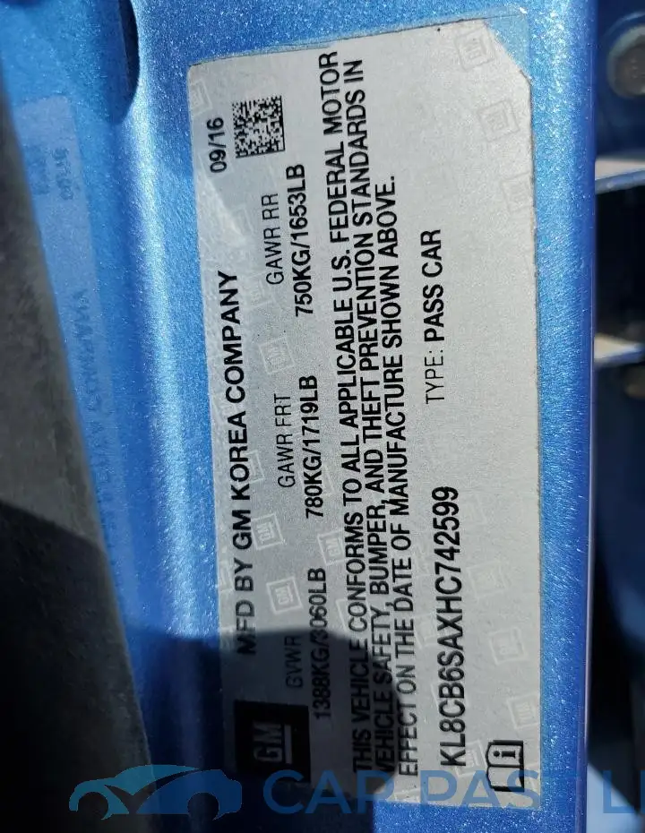 KL8CB6SAXHC742599# 12
