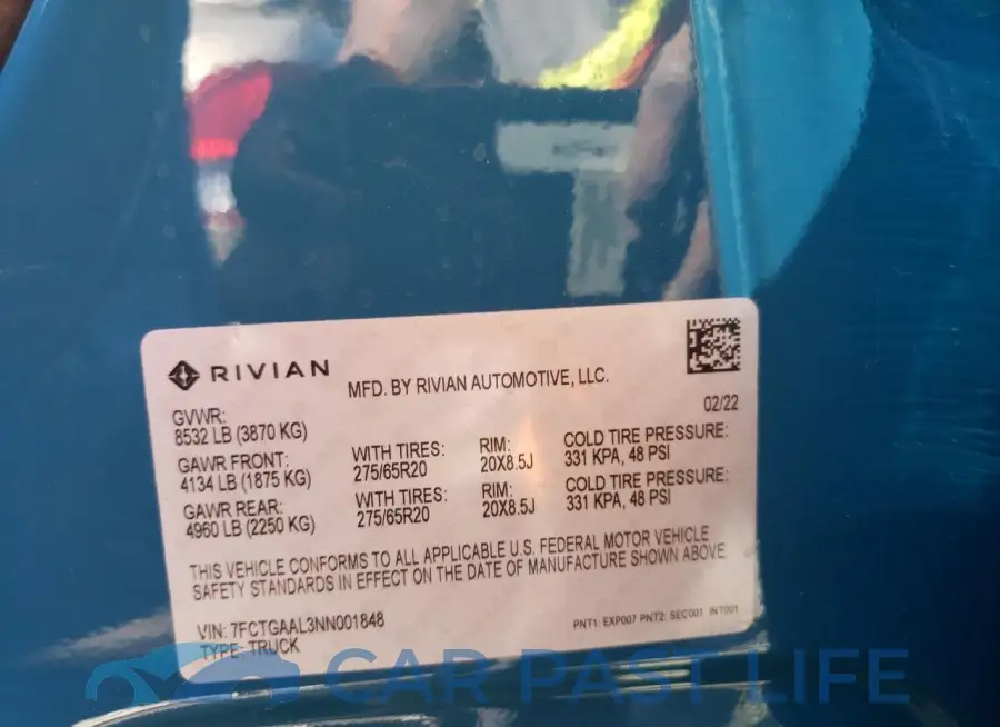 7FCTGAAL3NN001848# 12