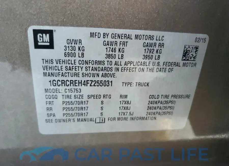 1GCRCREH4FZ255031# 12