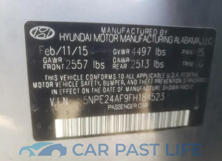 5NPE24AF9FH184523# 12