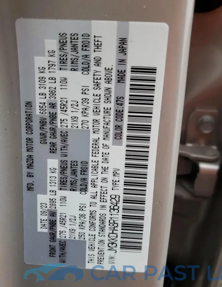 JM3KKDHA8R1136429# 14