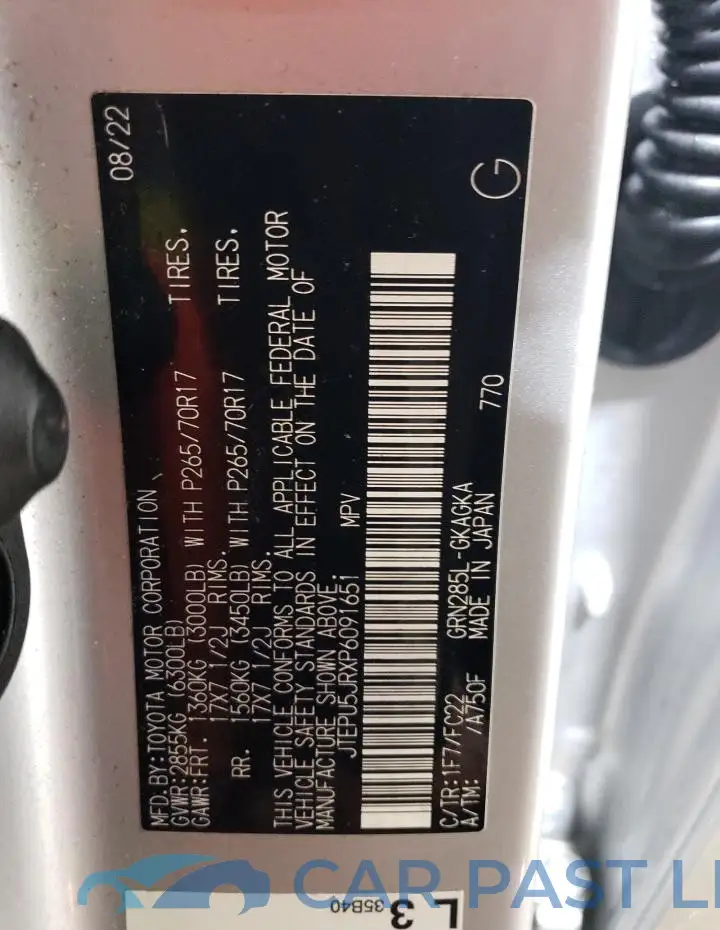 JTEPU5JRXP6091651# 12