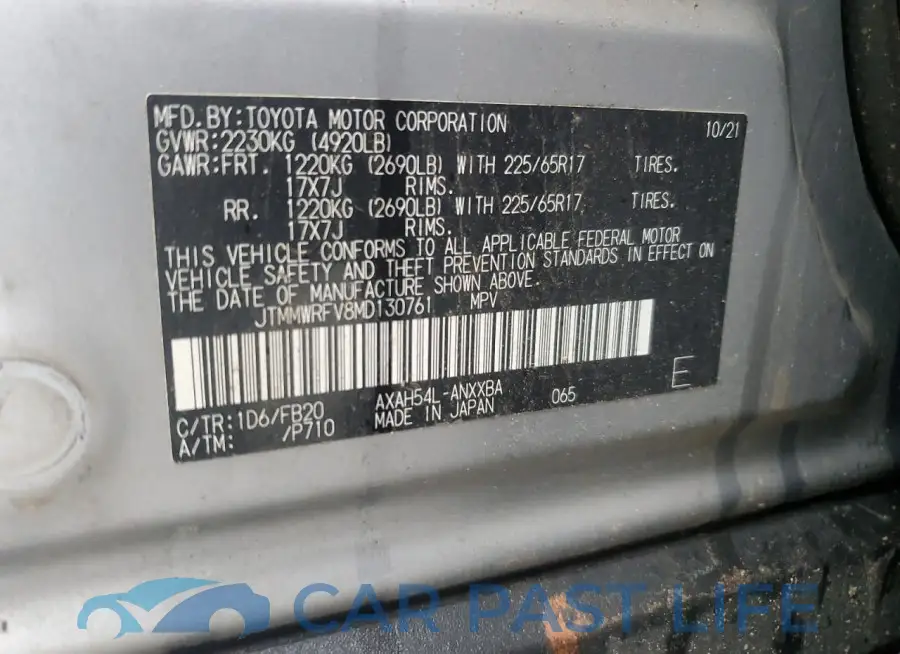 JTMMWRFV8MD130761# 13