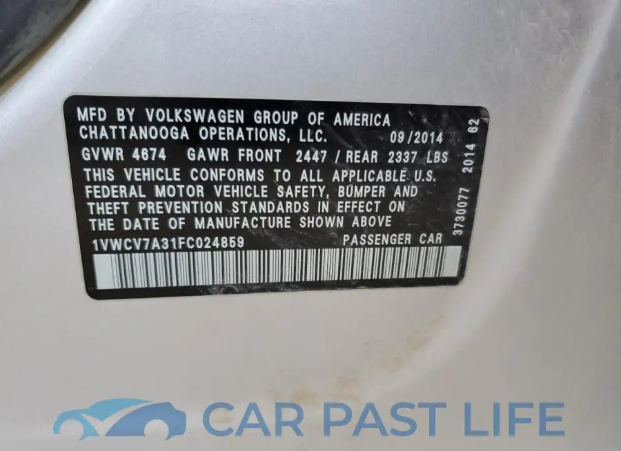 1VWCV7A31FC024859# 12