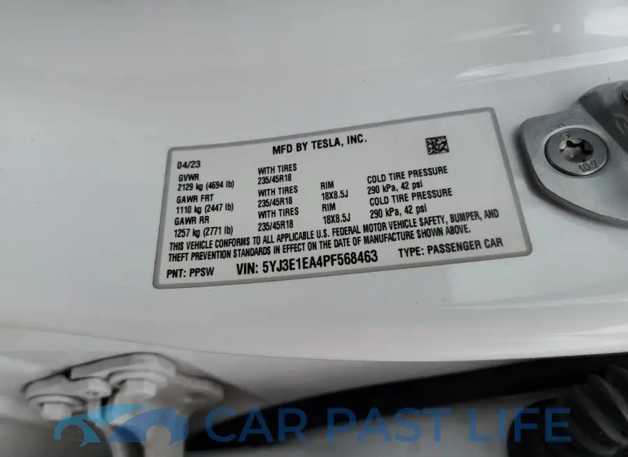 5YJ3E1EA4PF568463# 12