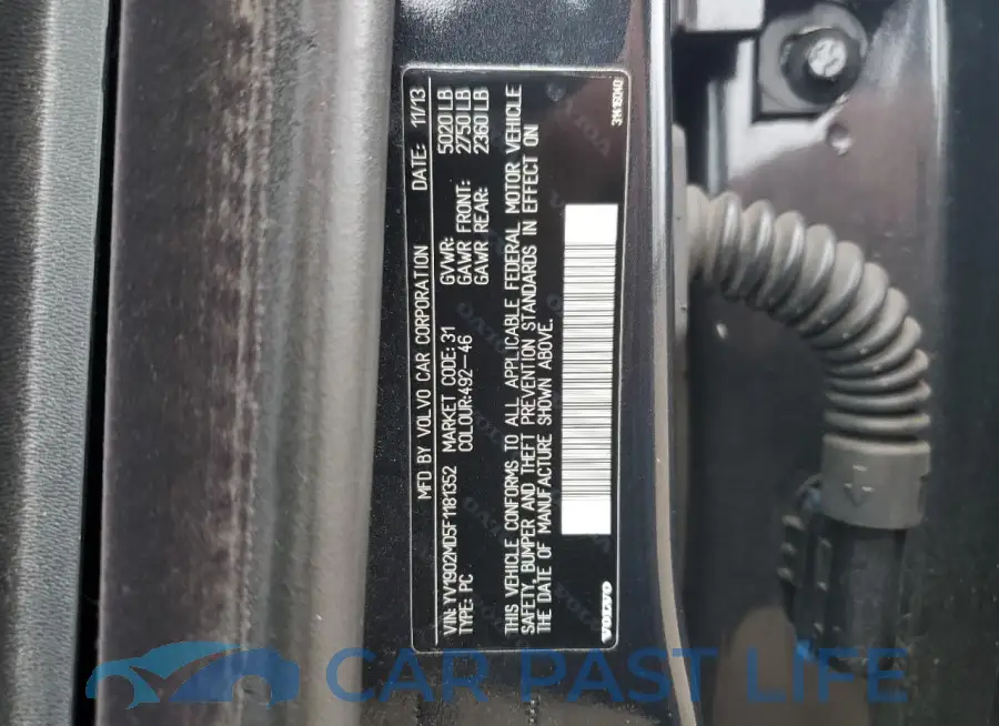 YV1902MD5F1181352# 12