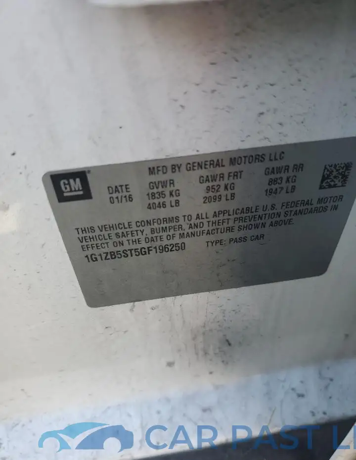 1G1ZB5ST5GF196250# 12