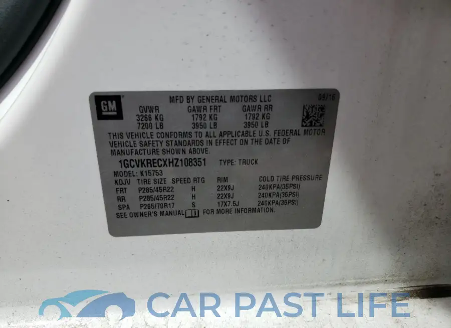 1GCVKRECXHZ108351# 12