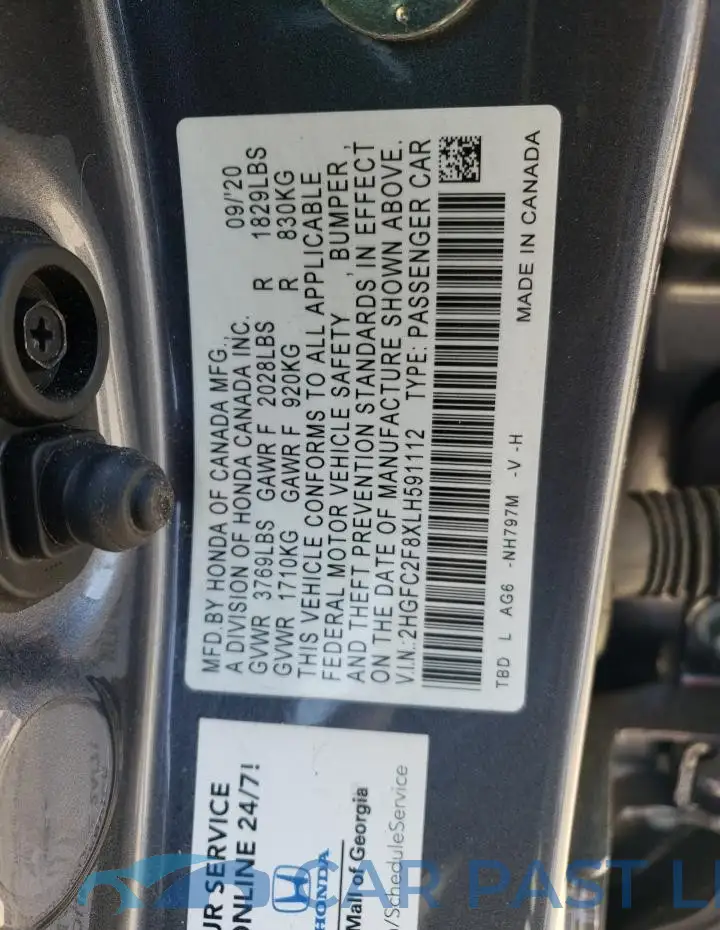 2HGFC2F8XLH591112# 12