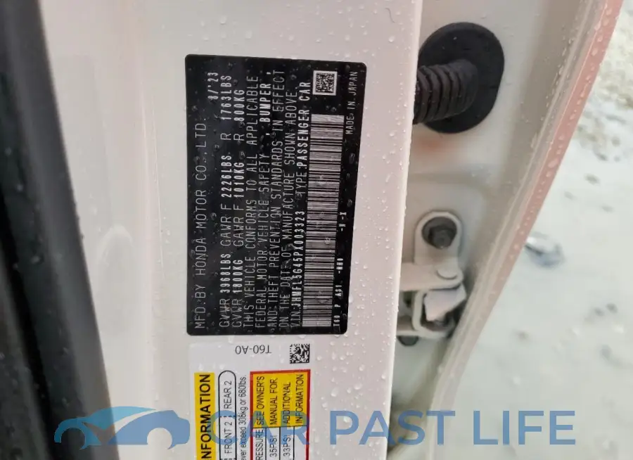 JHMFL5G45PX003323# 12