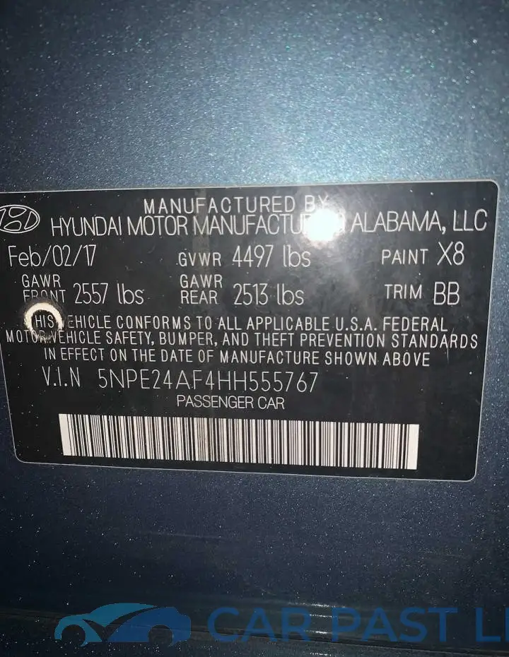 5NPE24AF4HH555767# 10