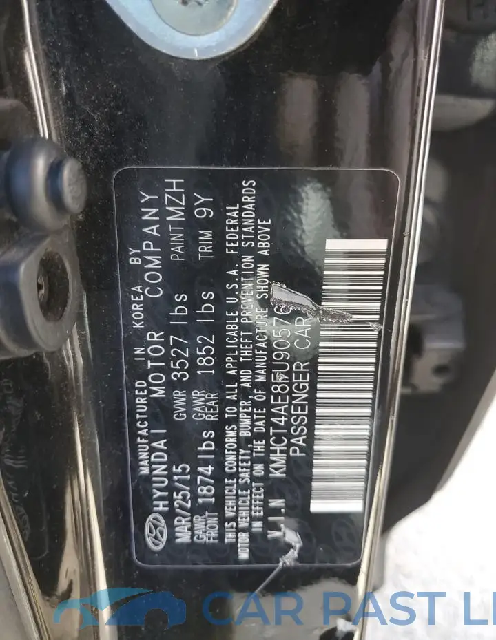 KMHCT4AE8FU905766# 12