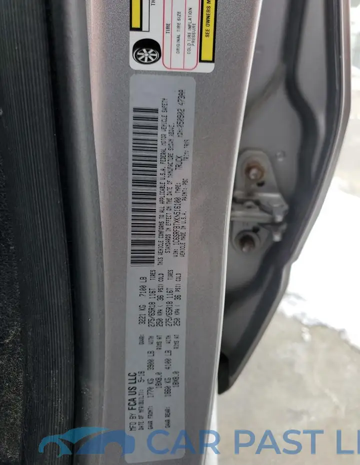 1C6SRFBTXKN516100# 12