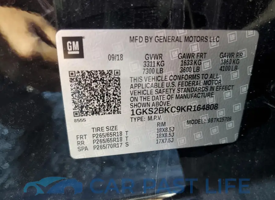 1GKS2BKC9KR164808# 14