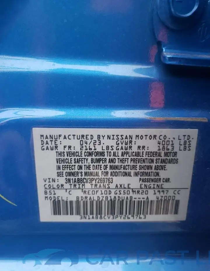 3N1AB8CV3PY269763# 12