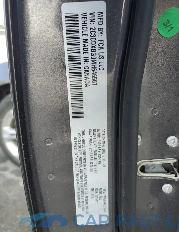 2C3CDXBG0MH646567# 13
