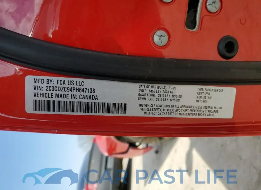 2C3CDZC94PH647138# 13
