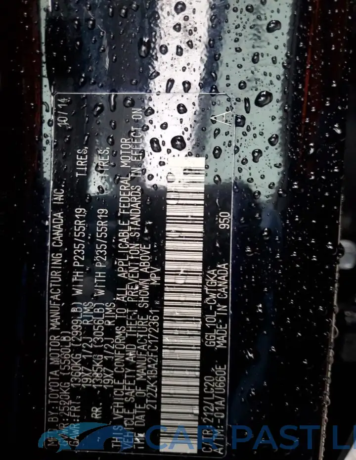 2T2ZK1BA2FC172361# 12