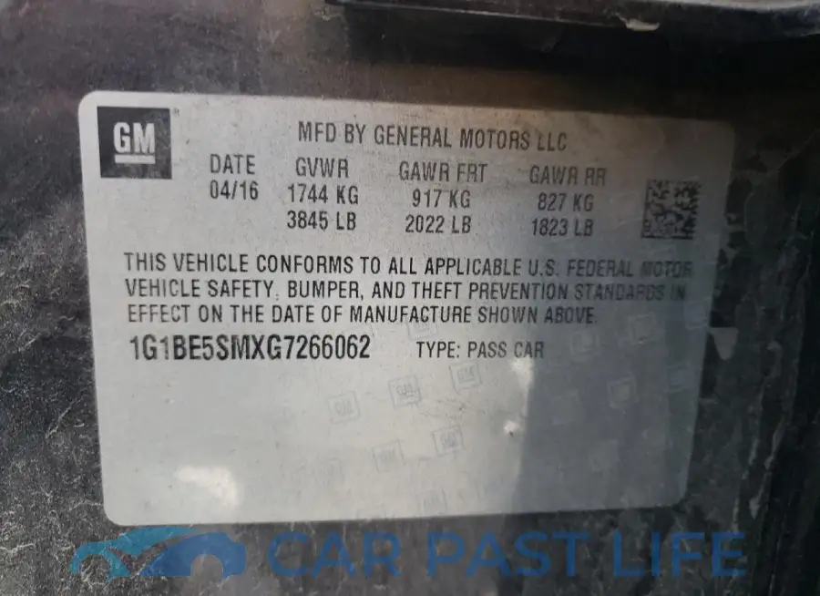 1G1BE5SMXG7266062# 12