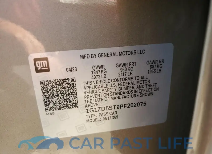 1G1ZD5ST9PF202075# 12