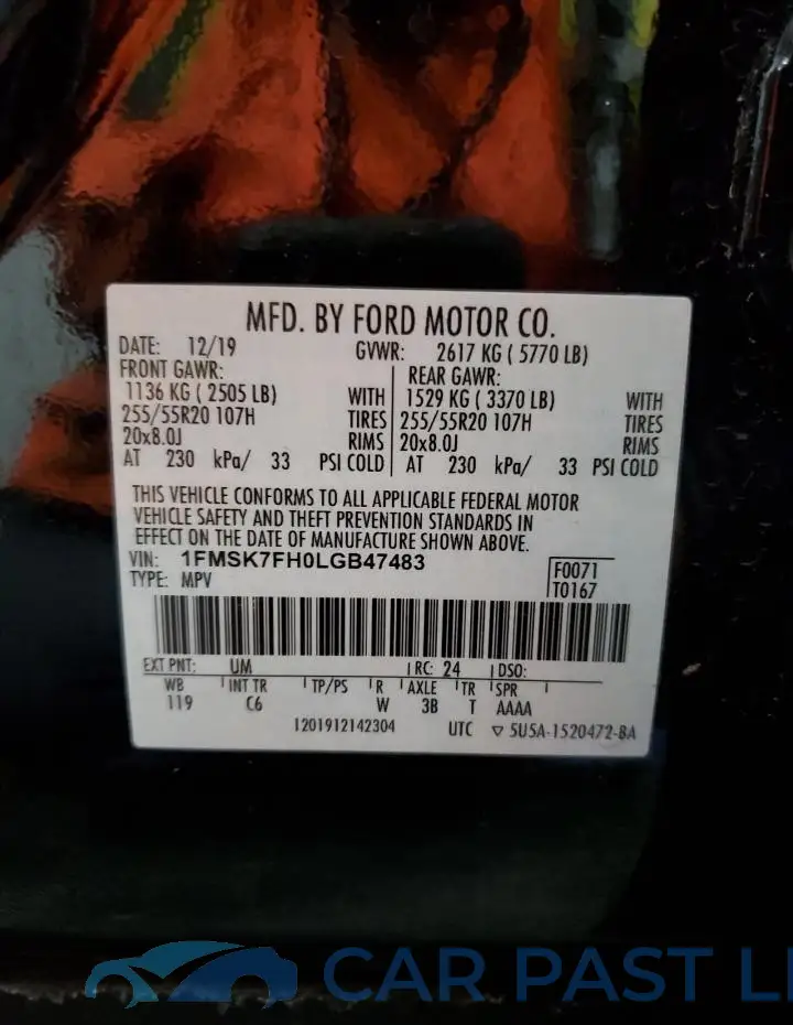 1FMSK7FH0LGB47483# 13