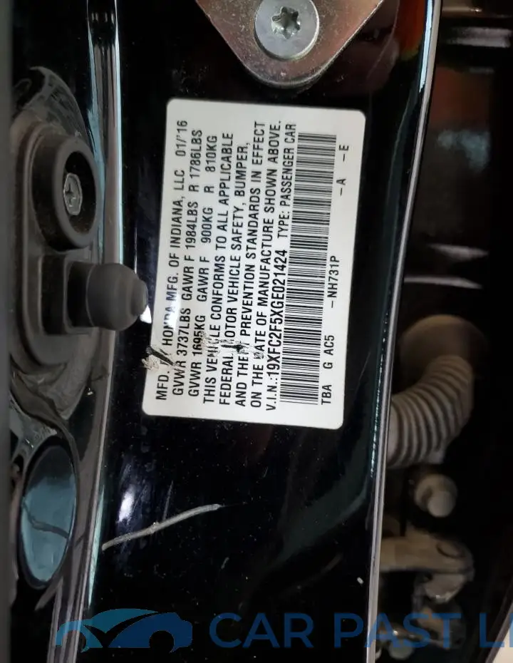 19XFC2F5XGE021424# 12