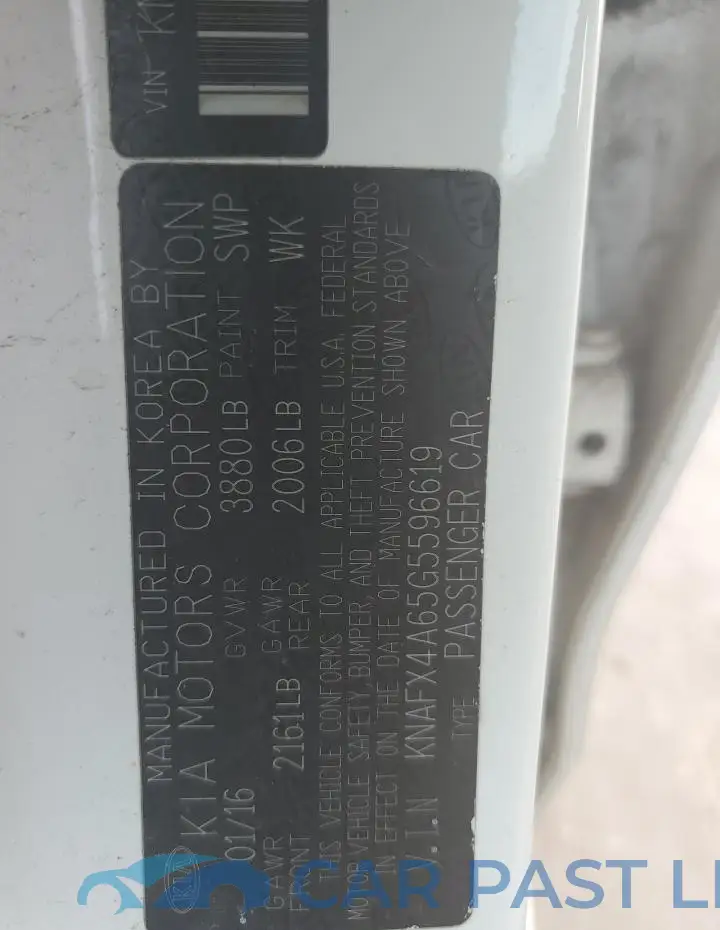 KNAFX4A65G5596619# 12