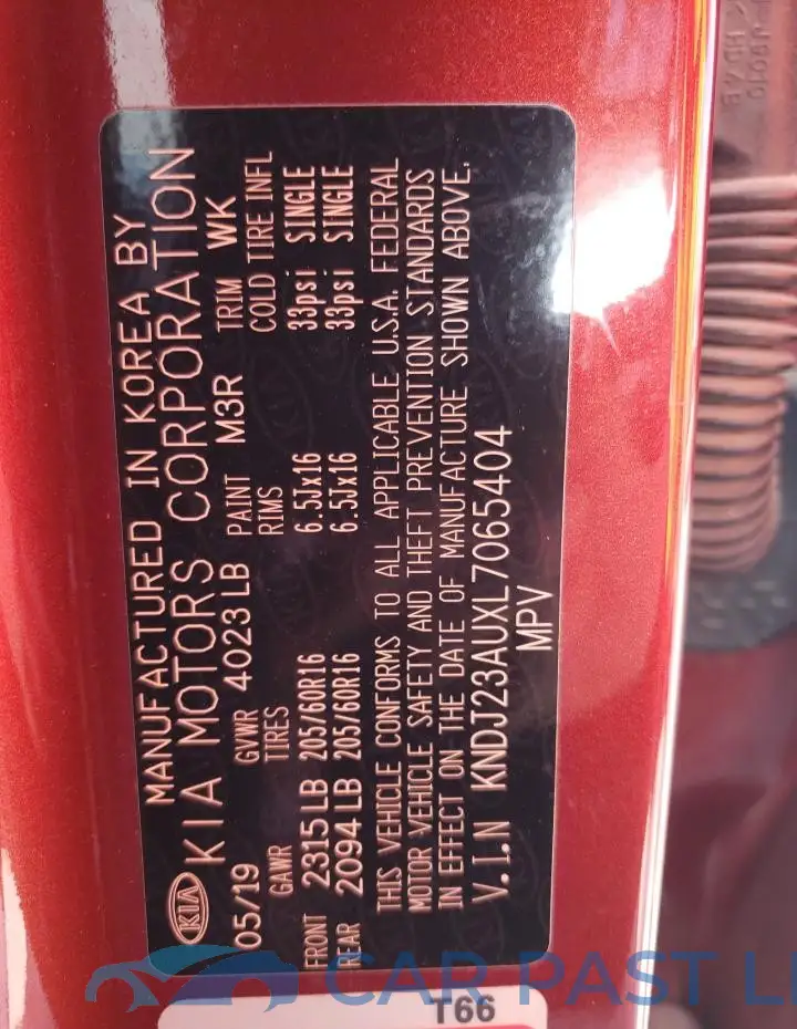 KNDJ23AUXL7065404# 12