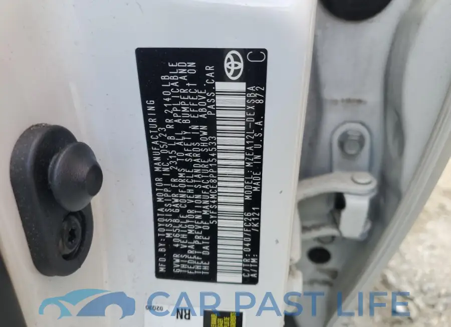 5YFS4MCE8PP154533# 12