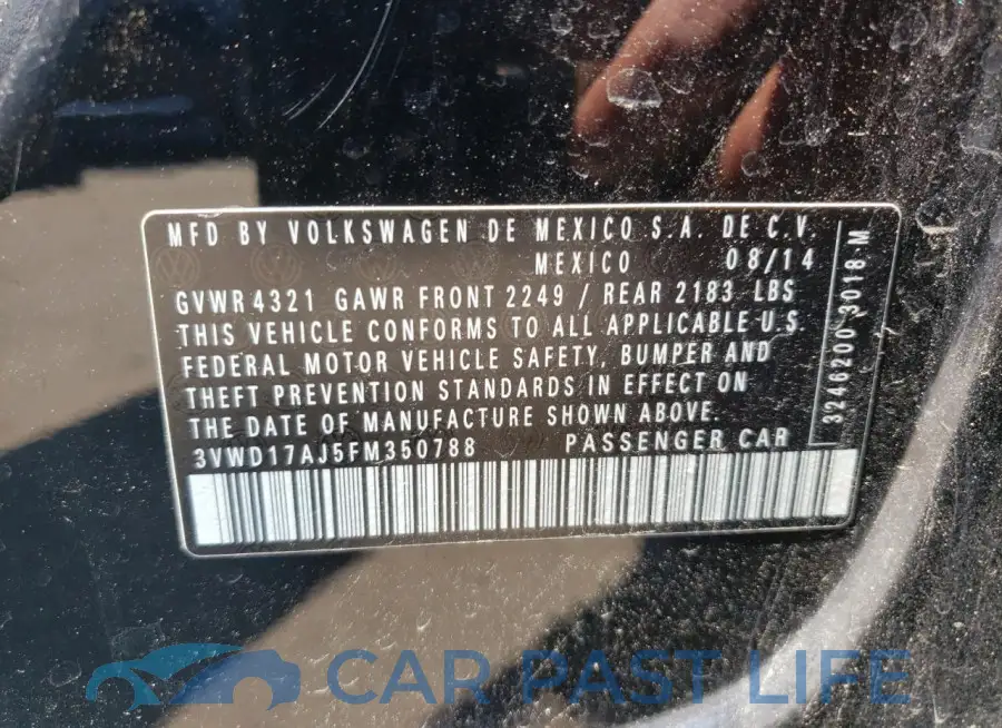3VWD17AJ5FM350788# 10