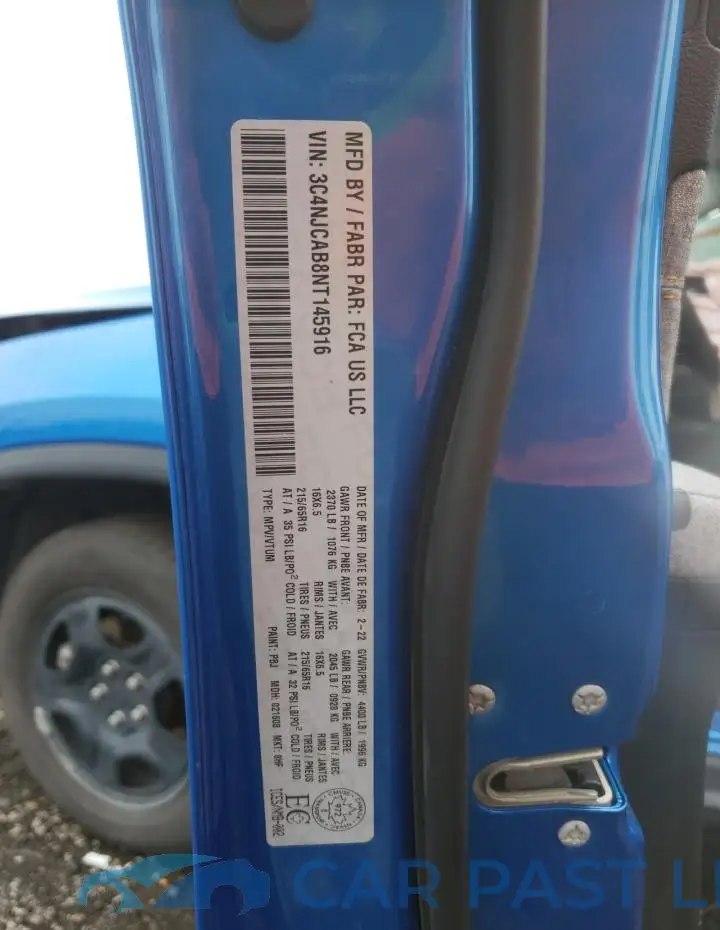 3C4NJCAB8NT145916# 12