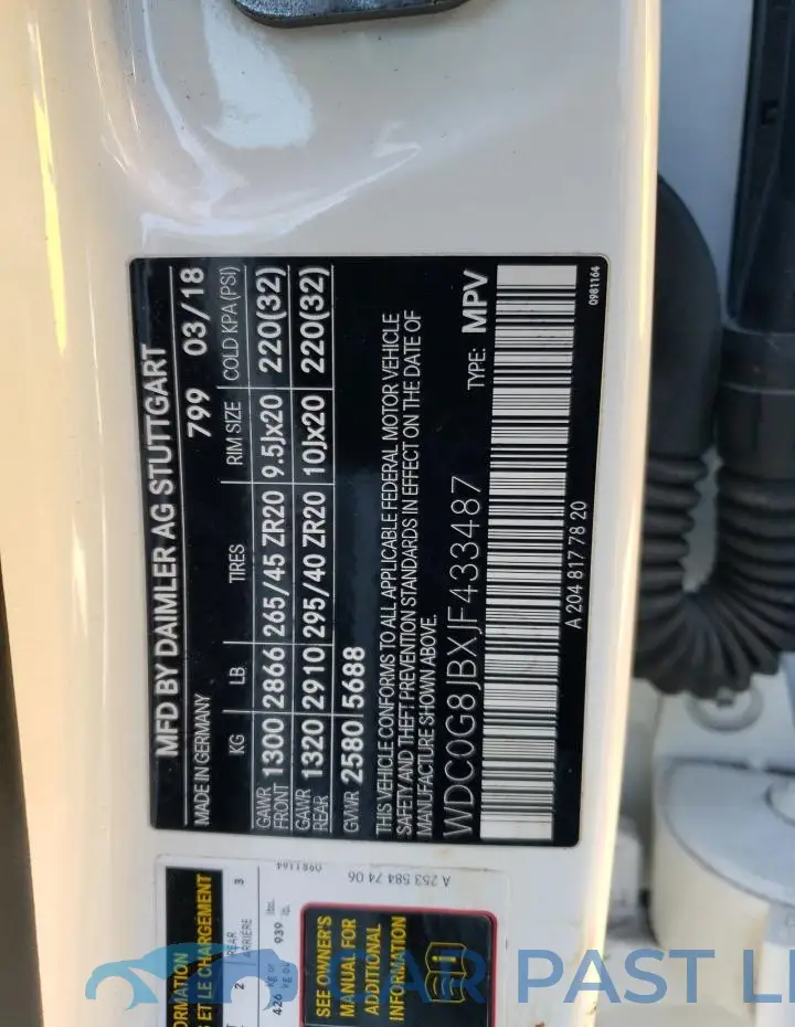 WDC0G8JBXJF433487# 13