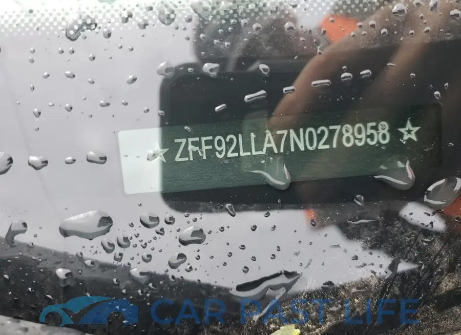 ZFF92LLA7N0278958# 10