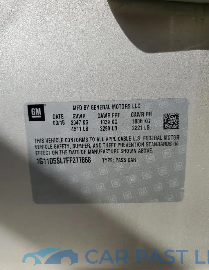 1G11D5SL7FF277868# 12