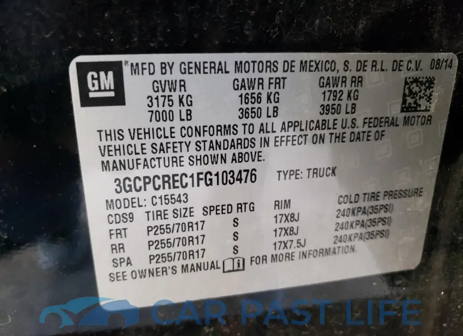 3GCPCREC1FG103476# 12