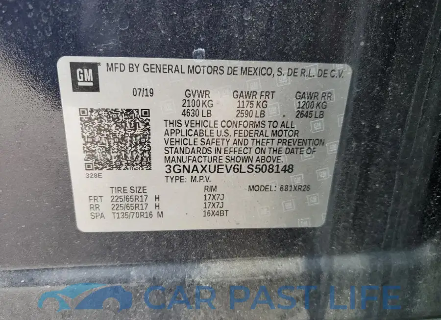 3GNAXUEV6LS508148# 12