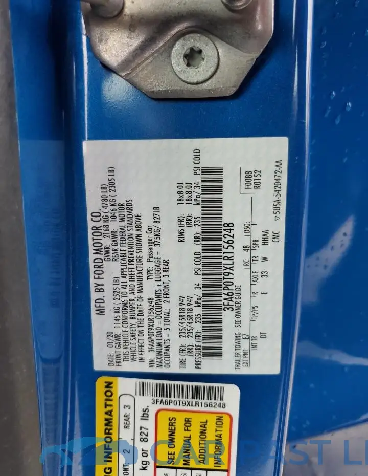 3FA6P0T9XLR156248# 13