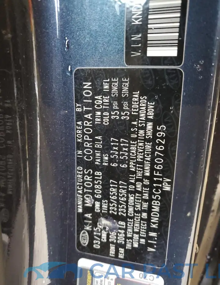 KNDMB5C11F6076295# 13