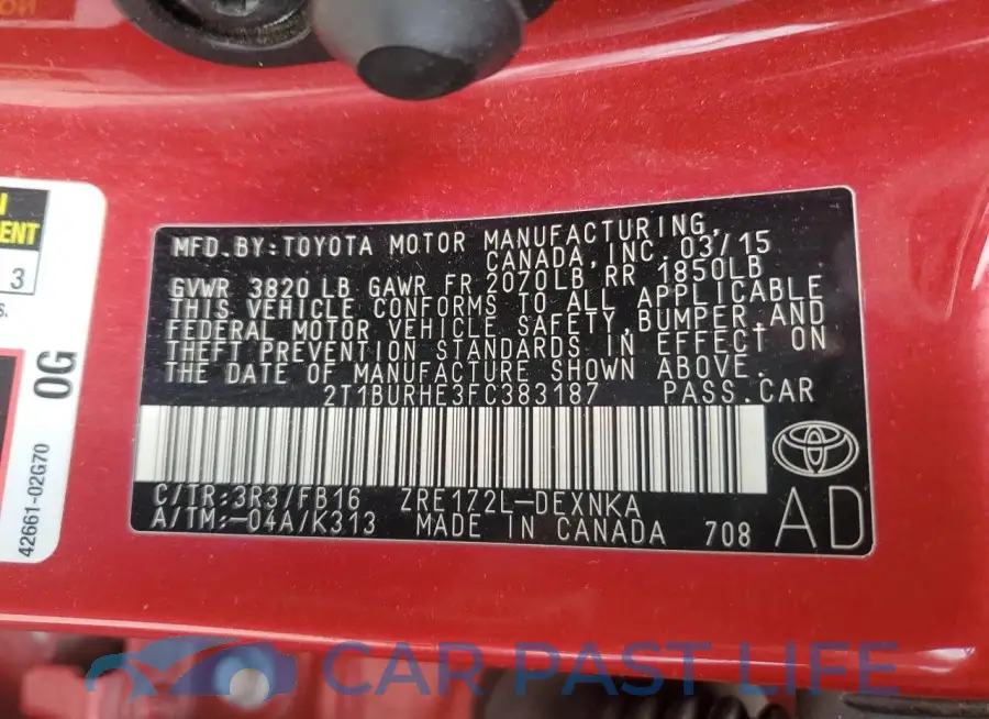 2T1BURHE3FC383187# 12