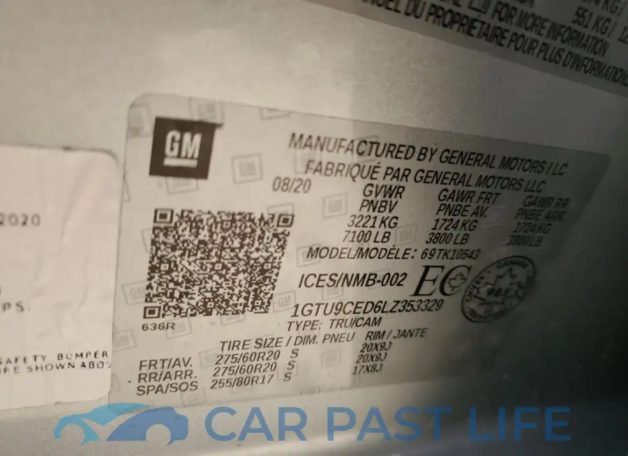 1GTU9CED6LZ353329# 12