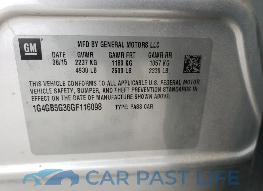 1G4GB5G36GF116098# 12