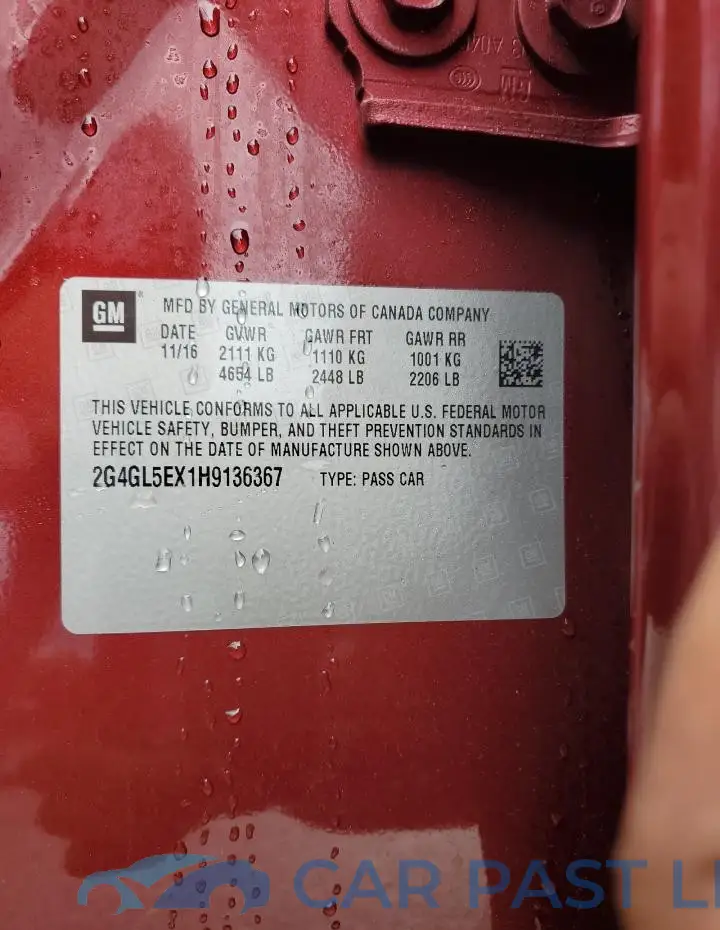 2G4GL5EX1H9136367# 12