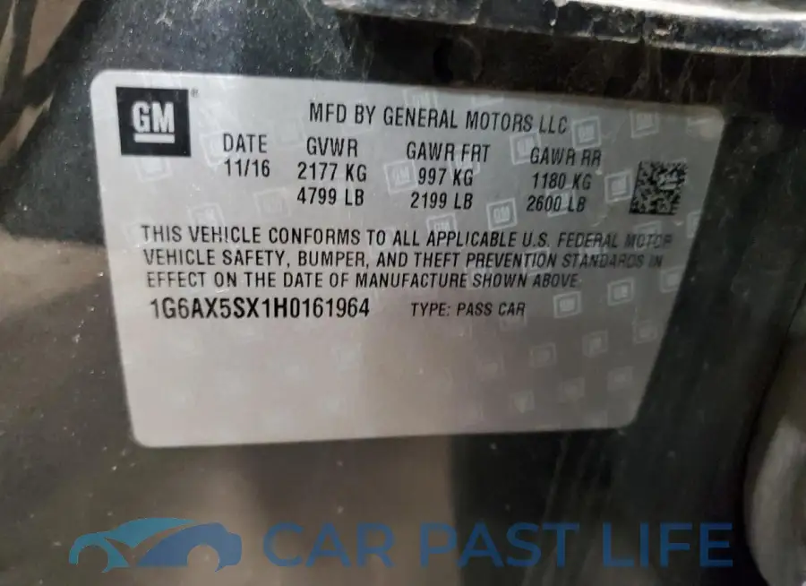 1G6AX5SX1H0161964# 12