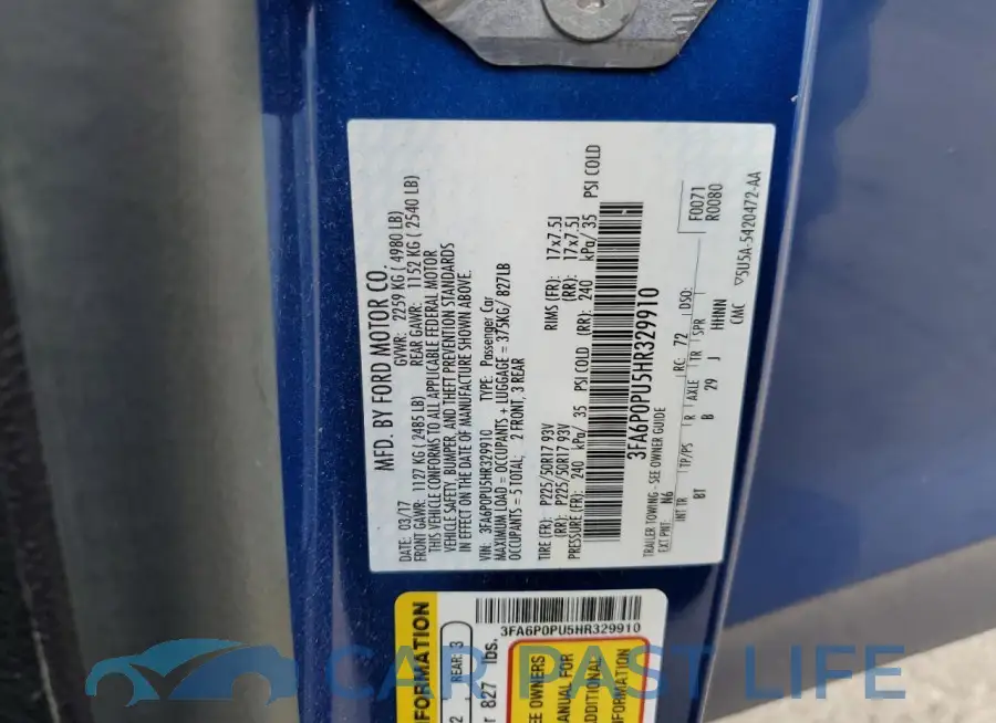 3FA6P0PU5HR329910# 12