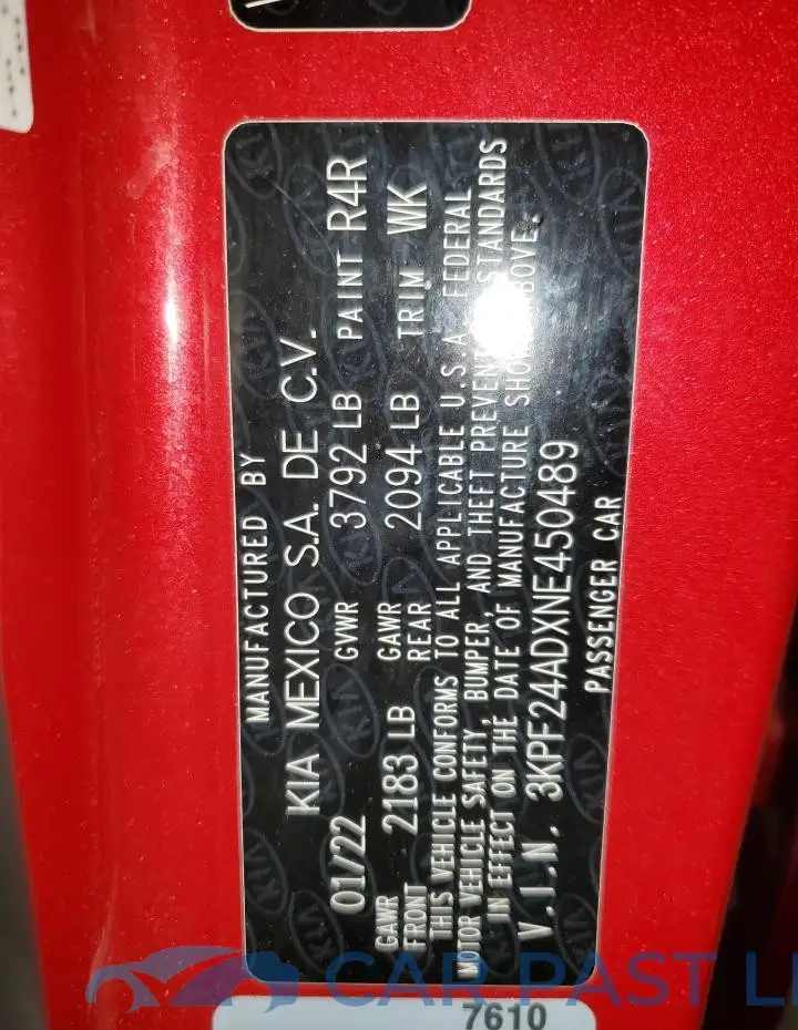 3KPF24ADXNE450489# 12